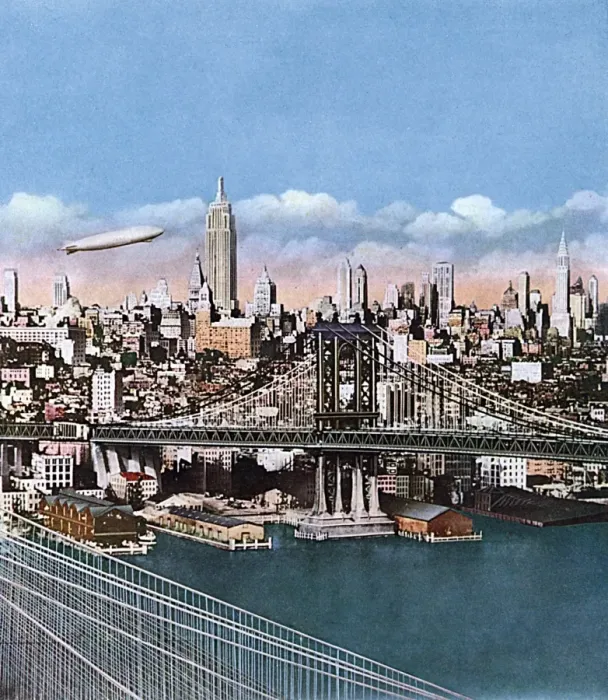 Framed Print : New York / Manhattan 1935 Framed Print : New York / Manhattan 1935