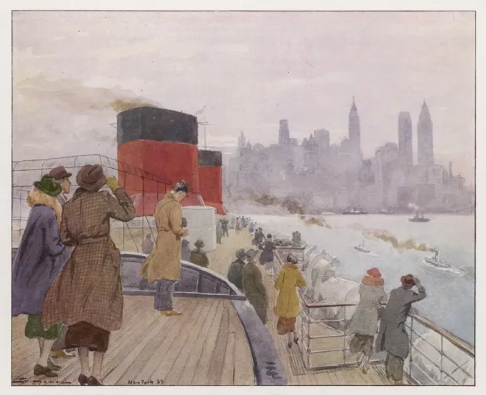 Framed Print : New York / Ship / Ils / Simont Framed Print : New York / Ship / Ils / Simont
