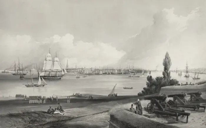 Framed Print : New York, taken from the north west angle of Fort Columbus Framed Print : New York, taken from the north west angle of Fort Columbus