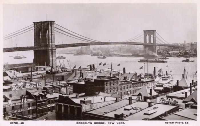 Framed Print : New York, USA - Brooklyn Bridge over the East River Framed Print : New York, USA - Brooklyn Bridge over the East River