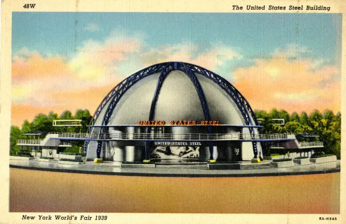 Framed Print : New York Worlds Fair 1939, United States Steel Building Framed Print : New York Worlds Fair 1939, United States Steel Building