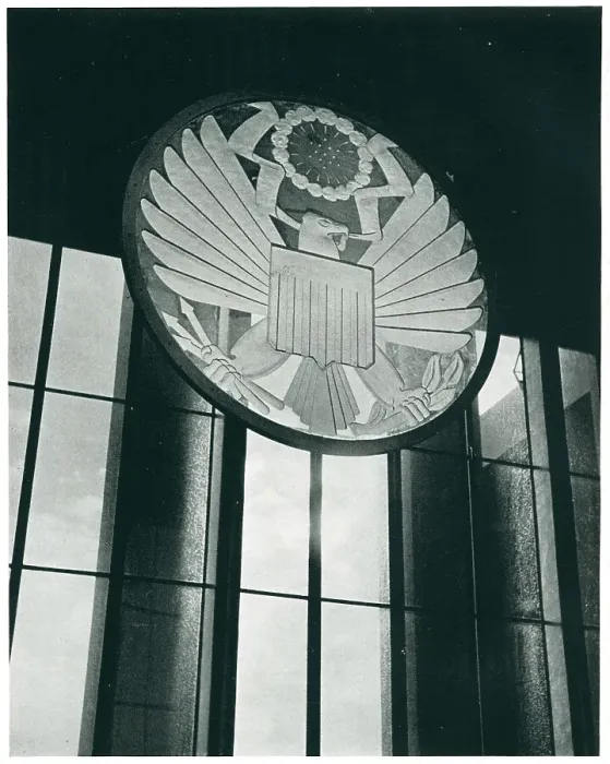 Framed Print : New York World's Fair, Carved Glass Seal