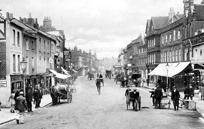 Framed Print : Newbury Northbrook Street Edwardian period Framed Print : Newbury Northbrook Street Edwardian period