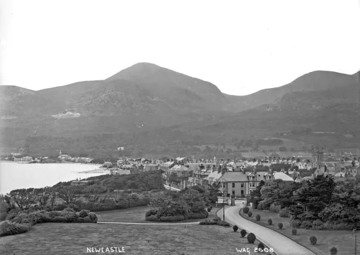 Framed Print : Newcastle - a view looking down on the town with the Mournes as the backdrop Framed Print : Newcastle - a view looking down on the town with the Mournes as the backdrop