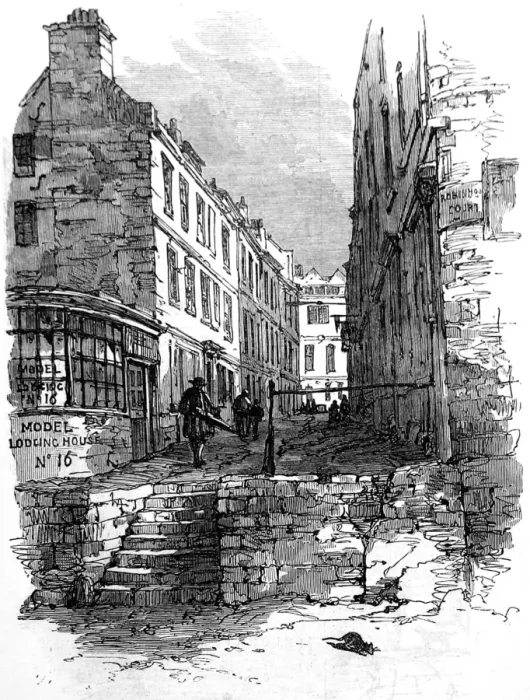 Framed Print : Newcastle Court, London, 1866 Framed Print : Newcastle Court, London, 1866