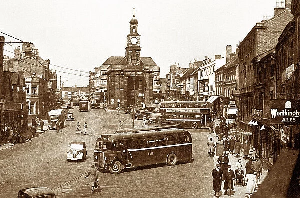 Newcastle under Lyme High Street probably 1940s