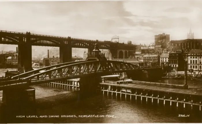 Framed Print : Newcastle - Swing Bridge and High Level Bridge Framed Print : Newcastle - Swing Bridge and High Level Bridge
