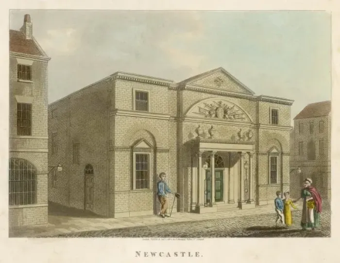 Framed Print : Newcastle Theatre 1804 Framed Print : Newcastle Theatre 1804
