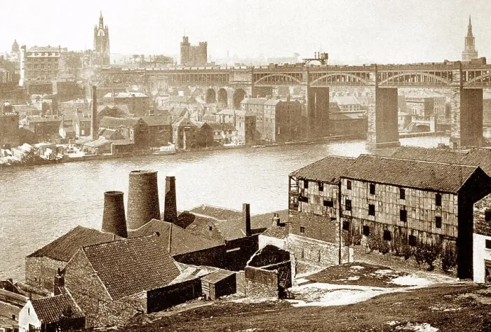 Framed Print : Newcastle upon Tyne from the Rabbit Banks early 1900's Framed Print : Newcastle upon Tyne from the Rabbit Banks early 1900's
