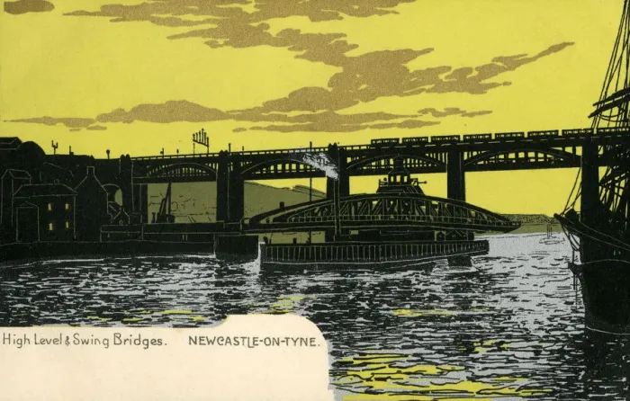 Framed Print : Newcastle-upon-Tyne - The High Level and Swing Bridges Framed Print : Newcastle-upon-Tyne - The High Level and Swing Bridges