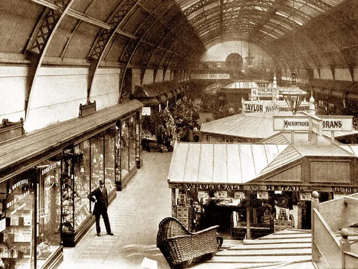 Framed Print : Newcastle-Upon-Tyne New Grainger Market early 1900s Framed Print : Newcastle-Upon-Tyne New Grainger Market early 1900s