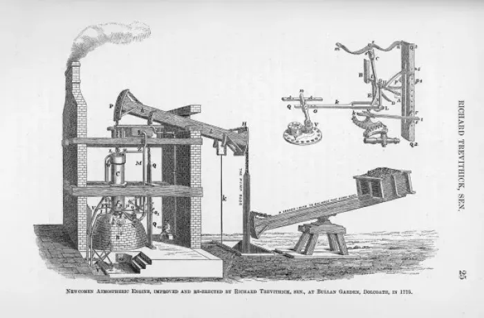 Framed Print : Newcomen Engine / 1775 Framed Print : Newcomen Engine / 1775