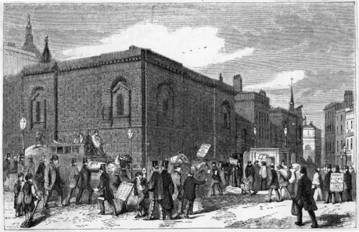 Framed Print : NEWGATE. Newgate Prison in the mid-19th century Framed Print : NEWGATE. Newgate Prison in the mid-19th century