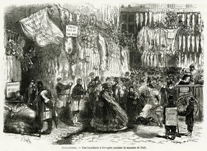 Framed Print : Newgate during the week of Christmas 1866 Framed Print : Newgate during the week of Christmas 1866