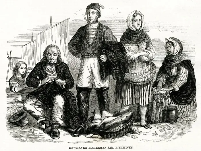 Framed Print : Newhaven fishermen and fishwives 1862 Framed Print : Newhaven fishermen and fishwives 1862