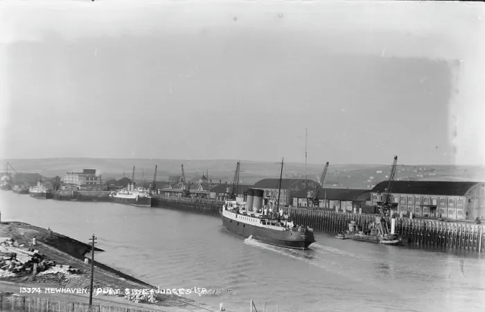 Framed Print : Newhaven Harbor in the Past Framed Print : Newhaven Harbor in the Past