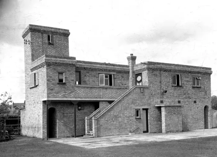 Framed Print : A newly built NFS (London Region) fire station, WW2 Framed Print : A newly built NFS (London Region) fire station, WW2