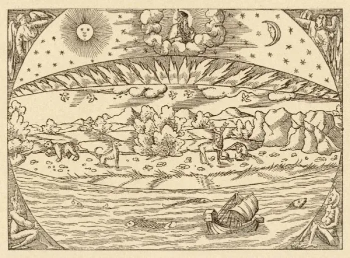 Framed Print : Newly Created Earth 1550 Framed Print : Newly Created Earth 1550