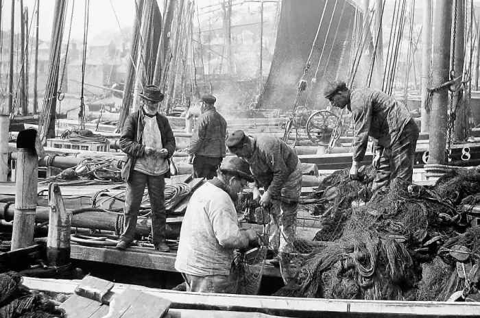 Framed Print : Newlyn Fishermen Framed Print : Newlyn Fishermen