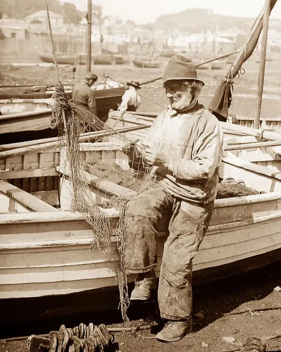 Framed Print : Newlyn Fishermen Framed Print : Newlyn Fishermen