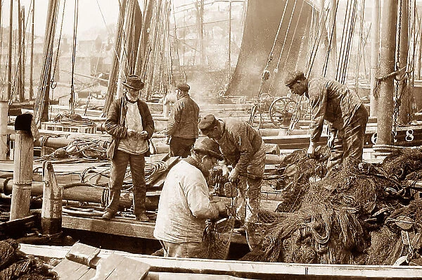 Newlyn Fishermen Victorian period