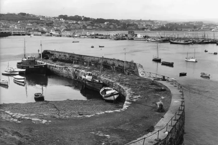 Framed Print : Newlyn Harbour Wall Framed Print : Newlyn Harbour Wall