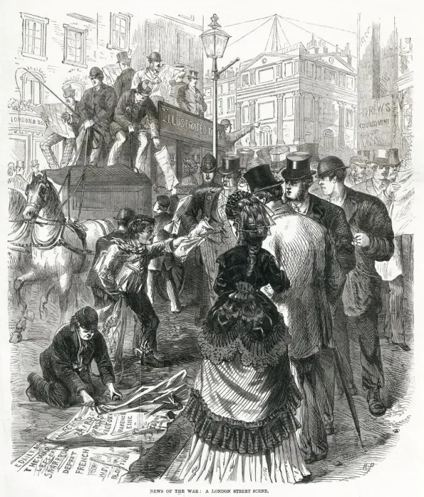 Framed Print : News of Franco-Prussian War 1870 Framed Print : News of Franco-Prussian War 1870
