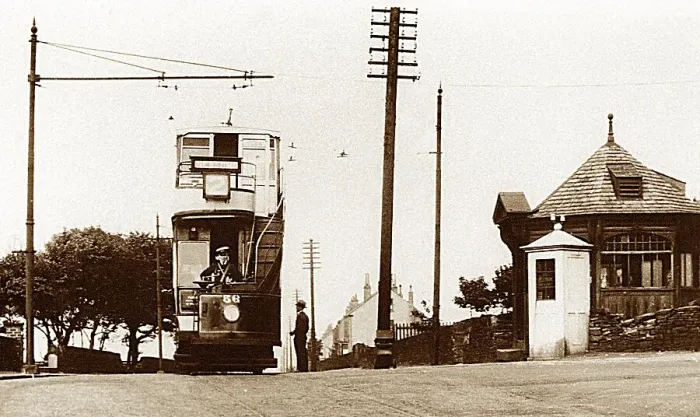 Framed Print : Newsome Tram Terminus early 1900s Framed Print : Newsome Tram Terminus early 1900s