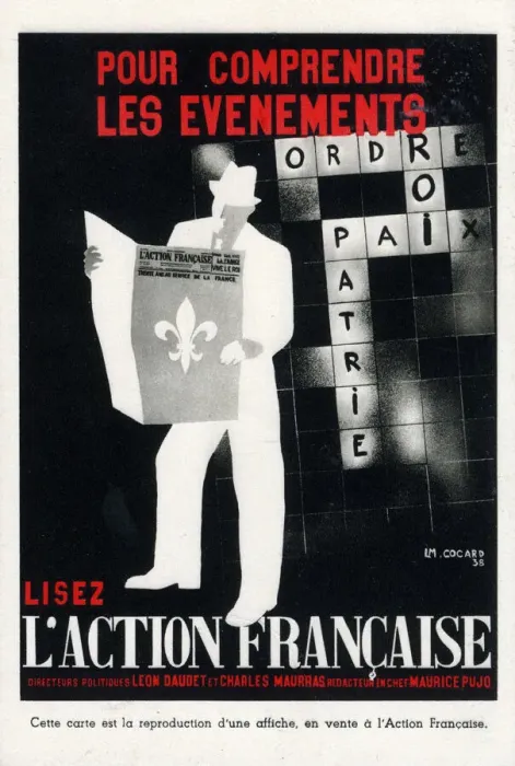 Framed Print : Newspaper, L Action Francaise - to understand events Date: 1938 Framed Print : Newspaper, L Action Francaise - to understand events Date: 1938