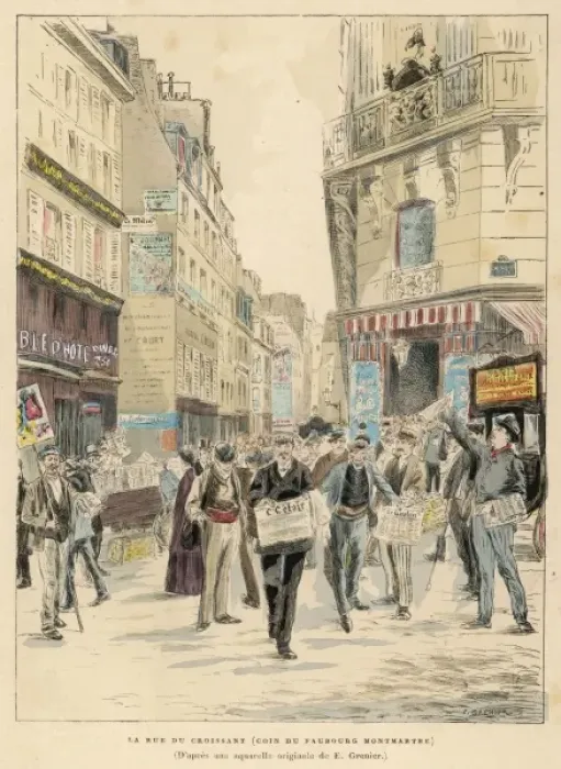 Framed Print : Newspaper Sellers, Paris Framed Print : Newspaper Sellers, Paris