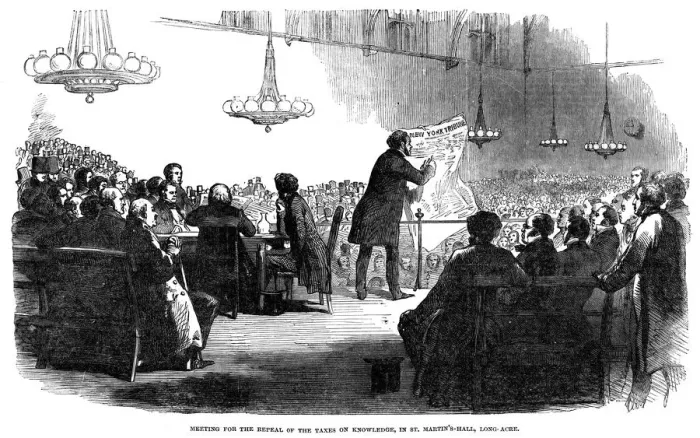 Framed Print : Newspaper Tax Opposed Framed Print : Newspaper Tax Opposed