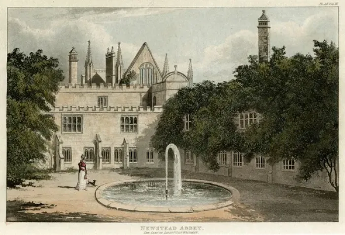 Framed Print : Newstead Abbey / Ackermann Framed Print : Newstead Abbey / Ackermann