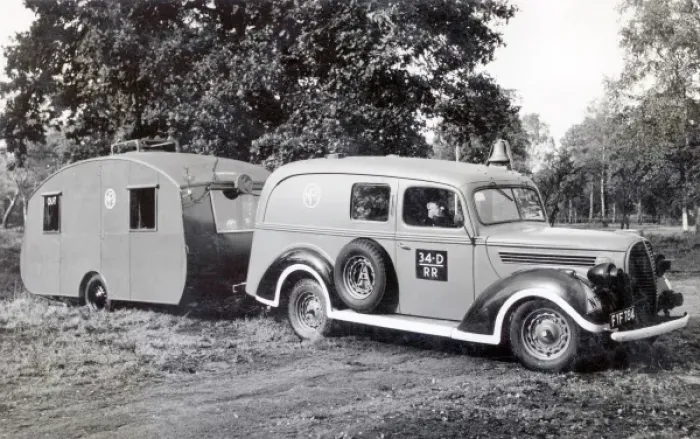 Framed Print : NFS (London Region) Communications caravan, WW2 Framed Print : NFS (London Region) Communications caravan, WW2