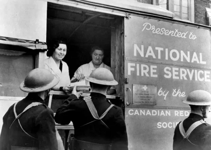 Framed Print : NFS mobile kitchen in use, WW2 Framed Print : NFS mobile kitchen in use, WW2