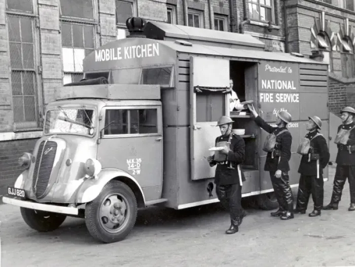 Framed Print : NFS mobile kitchen in use, WW2 Framed Print : NFS mobile kitchen in use, WW2