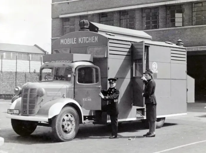 Framed Print : NFS mobile kitchen in use, WW2 Framed Print : NFS mobile kitchen in use, WW2