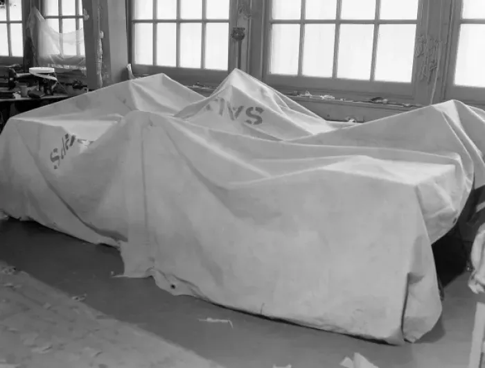 Framed Print : NFS (Salvage Corps) protective sheets, WW2 Framed Print : NFS (Salvage Corps) protective sheets, WW2
