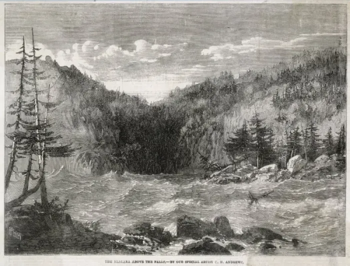 Framed Print : Niagara above Falls 1860 Framed Print : Niagara above Falls 1860