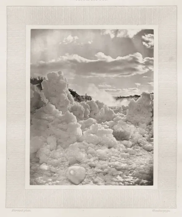 Framed Print : Niagara River, Falls in winter. Woodburytype Framed Print : Niagara River, Falls in winter. Woodburytype