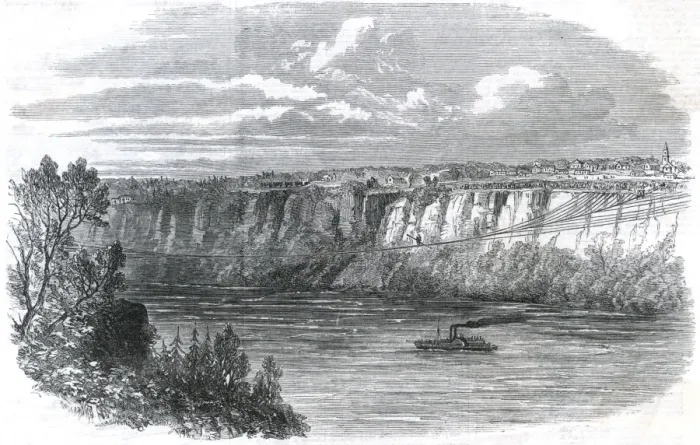 Framed Print : Niagara / Tightrope 1860 Framed Print : Niagara / Tightrope 1860