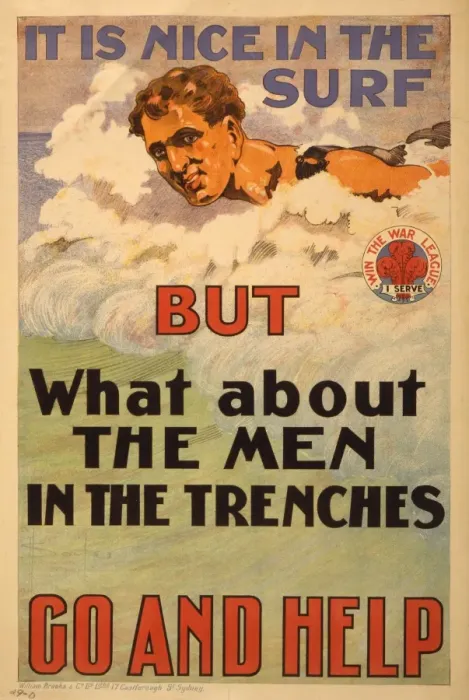 Framed Print : It is nice in the surf but what about the men in the trenche Framed Print : It is nice in the surf but what about the men in the trenche