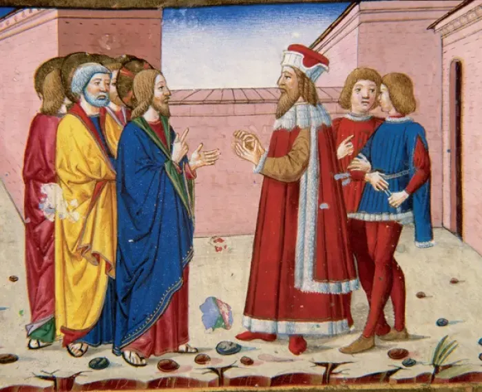Framed Print : Nicodemus wise, Jew and Pharisee, visits to Jesus. Codex of Framed Print : Nicodemus wise, Jew and Pharisee, visits to Jesus. Codex of