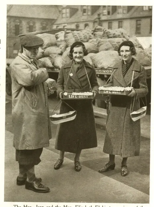 Framed Print : Nieces of Duchess of York selling RNLI flags Framed Print : Nieces of Duchess of York selling RNLI flags
