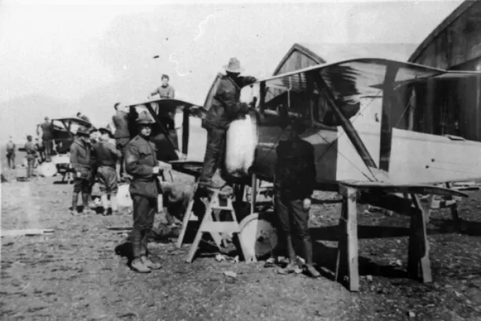 Framed Print : Nieuport 17s reassembled by US Army Signal Corps Framed Print : Nieuport 17s reassembled by US Army Signal Corps