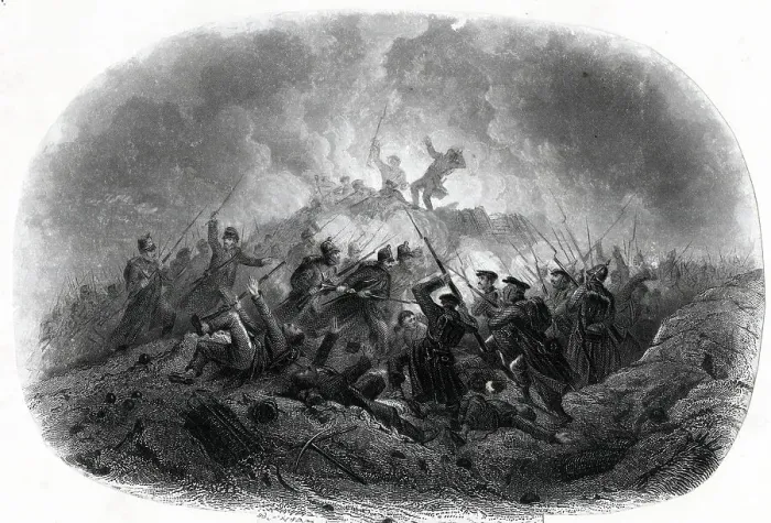 Framed Print : Night attack in the trenches, Battle of Inkermann, Crimea Framed Print : Night attack in the trenches, Battle of Inkermann, Crimea