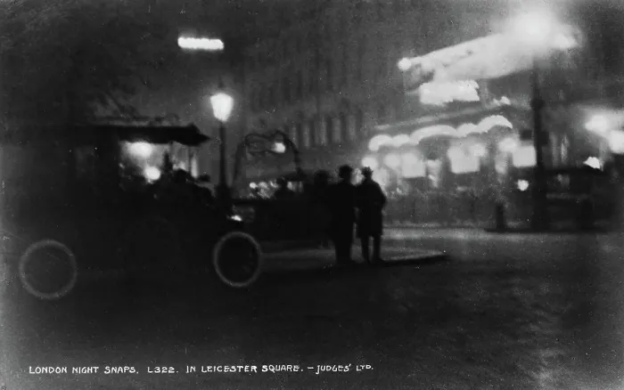 Framed Print : Night Scene in Leicester Square Framed Print : Night Scene in Leicester Square
