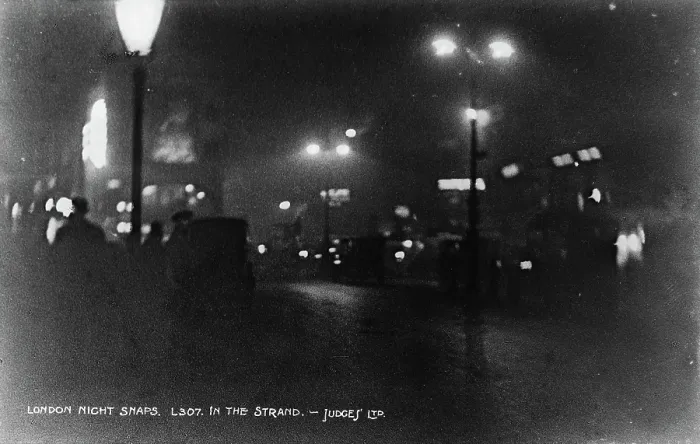 Framed Print : Night Scene in The Strand, London Framed Print : Night Scene in The Strand, London