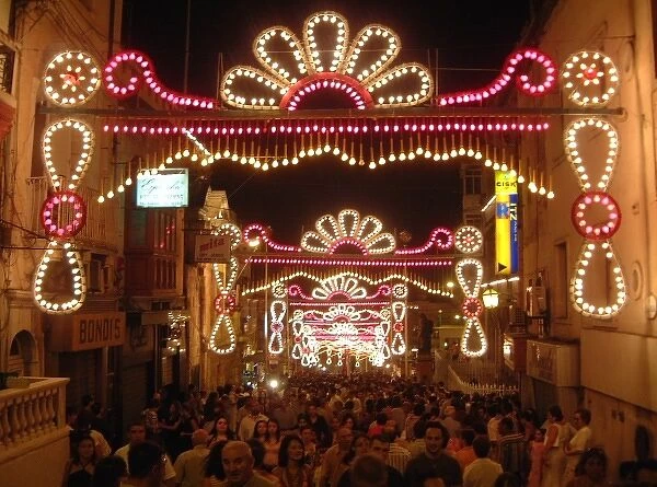 Night-time Street Scene, Malta