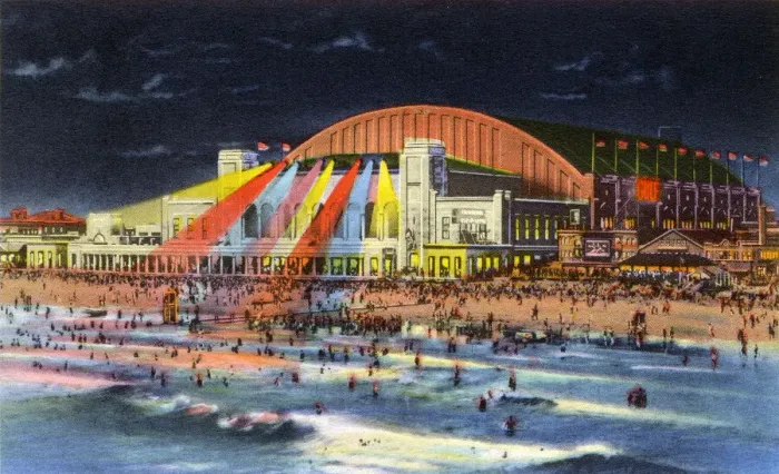 Framed Print : Night view of the Convention Hall, Atlantic City, New Jersey Framed Print : Night view of the Convention Hall, Atlantic City, New Jersey