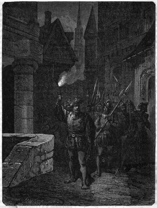 Framed Print : Night watch patrolling the streets of Paris, France Framed Print : Night watch patrolling the streets of Paris, France